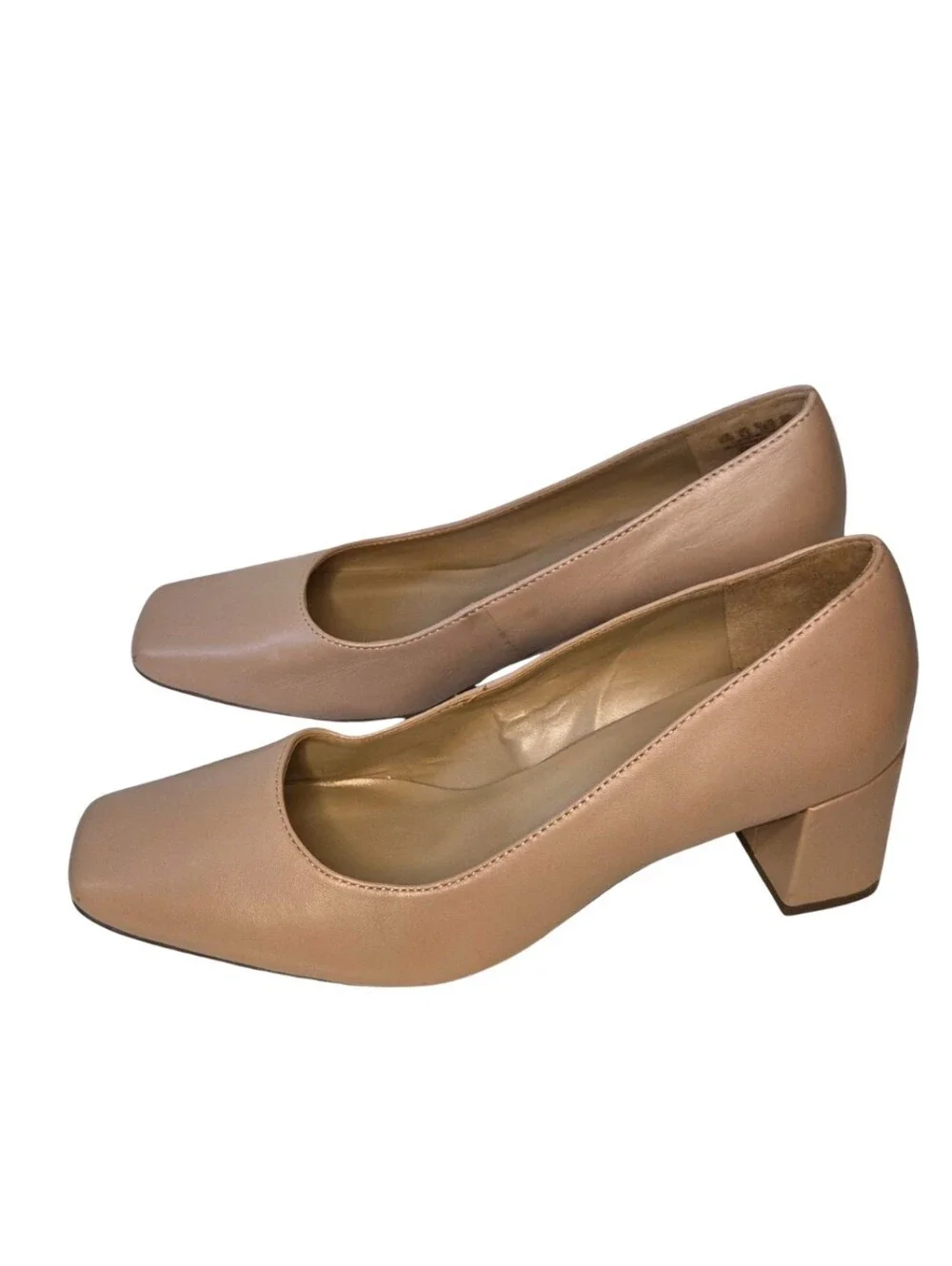 Naturalizer Size 9.5 Karina Square Toe Pumps in Gingersnap Leather Colorway